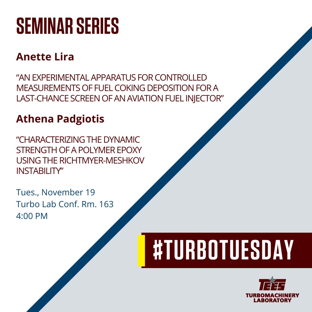 TurboLabTEES's tweet photo. Join us this afternoon for our final fall #SeminarSeries! A virtual option to attend is available at https://t.co/jhUZ0LWUVF

#ContinuingEducation #TurboLab https://t.co/XDKzSMLeAL