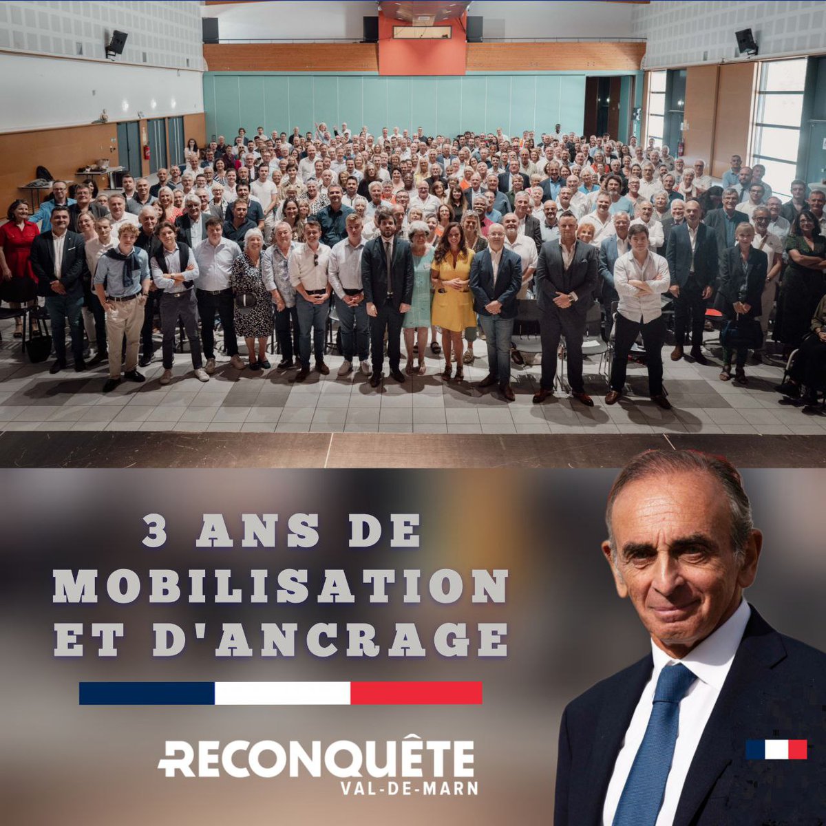 Reconquete94's tweet image. 🇫🇷 Cher soutien Reconquête
Il y a 3 ans, Éric Zemmour lançait notre mouvement avec le Serment de Villepinte. Du 26/11 au 12/12, venez échanger et bâtir l’avenir lors de nos rencontres dans 6 villes du 94. Contactez-nous pour choisir votre date et lieu :
✍️dp94@parti-reconquete.fr