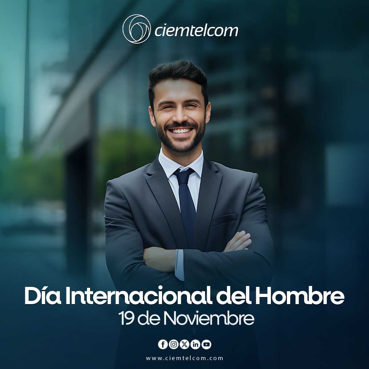 ciemtelcom's tweet photo. #SocialCT I Hoy en #Ciemtelcom celebramos a los hombres que inspiran con empatía y respeto, contribuyendo a un mundo más justo.
¡Feliz Día del Hombre! Sigamos promoviendo la igualdad y el amor hacia los demás. #diadelhombre https://t.co/IMSEgJcFfN