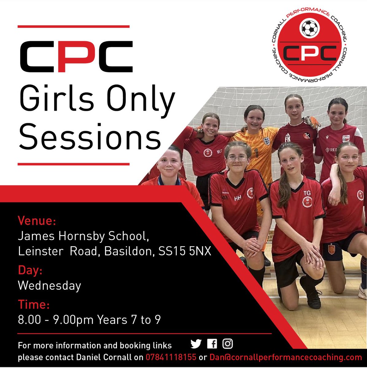 CPCoaching's tweet image. We have had a few places become available for our GIRLS Only futsal session on a Wednesday evening in Basildon. 

We are happy to offer a couple weeks for free to ensure everyone is happy with the session.

Please feel free to contact us to book your free trial. 

Thank you