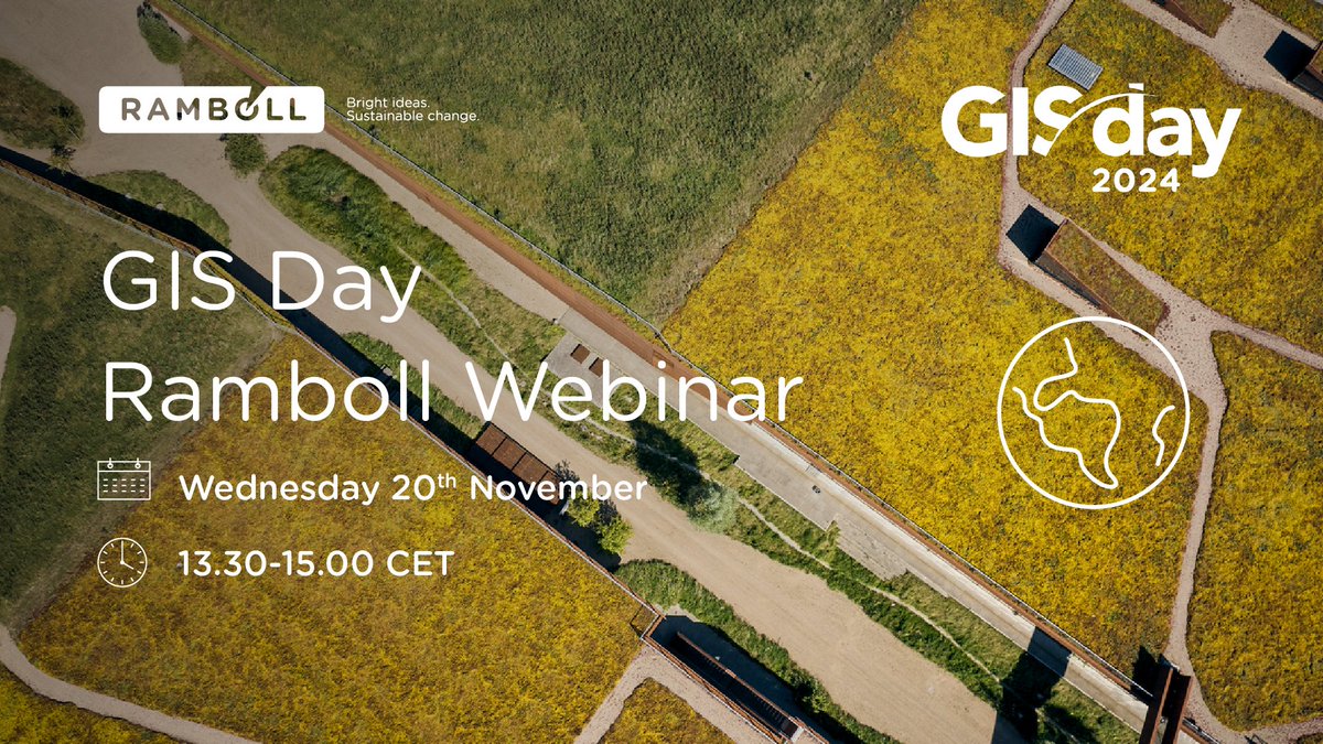 Ready to explore how digital solutions are transforming industries and decision-making?

Join us for a #GISDay webinar with some of our experts!

🗓️ 𝗗𝗮𝘁𝗲: November 20, 2024
🕑𝗧𝗶𝗺𝗲: 13:30–15:00 CET

Find out more and sign-up:
👉 c.ramboll.com/en-us/gis-day-…

#GISDay2024