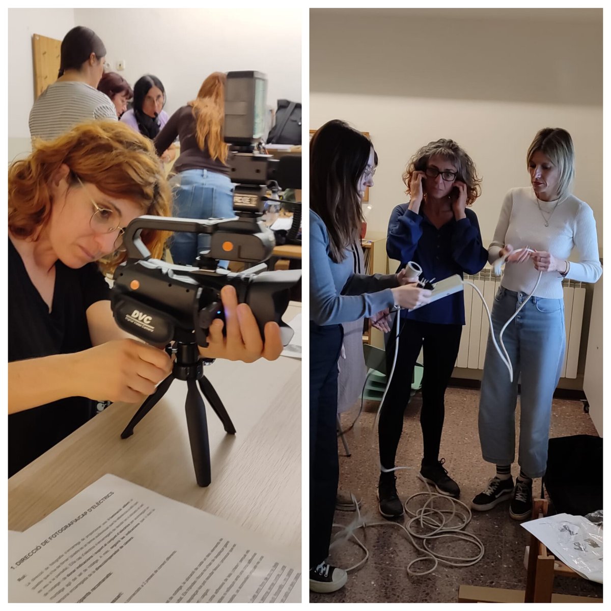 Avui el claustre de l'escola Sagarra s'ha format per aprendre a utilitzar diversos materials audiovisuals que han arribat a l'escola i així treure'n el màxim profit amb els infants, tot descobrint noves possibilitats i entorns d'aprenentatge.
