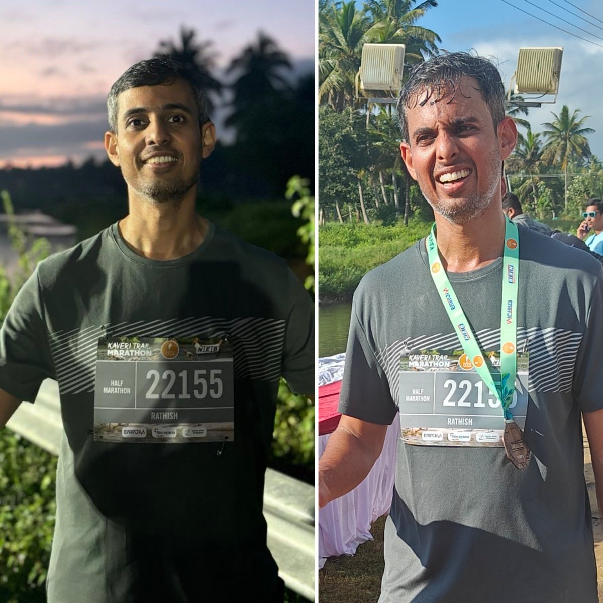 Before. After. Version 2 - Kaveri Trail Marathon check.