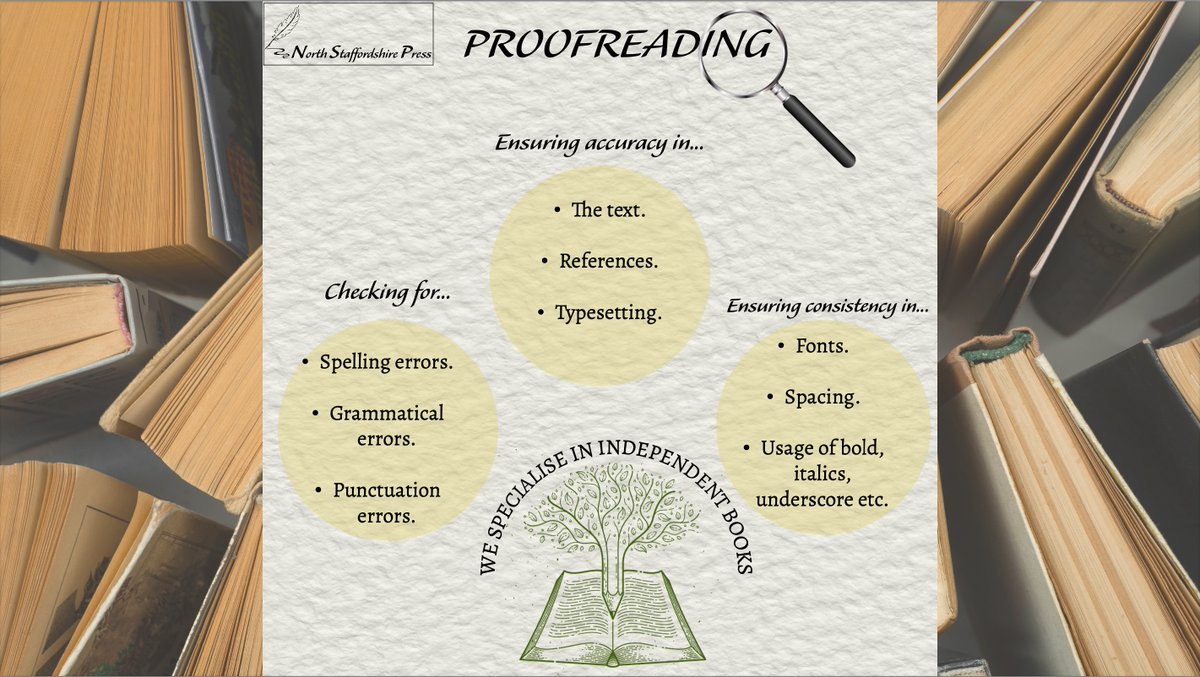 North Staffs Press (@hensoneditorial) on Twitter photo Would you like an extra pair of eyes over your book, dissertation or manuscript? Contact us to find out more about our proofreading services 👀🔍
📧Email: enquiries@hensoneditorial.com
📞Telephone: 07985425843
#proofreading #book #author #writing #writer #publishing Would you like an extra pair of eyes over your book, dissertation or manuscript? Contact us to find out more about our proofreading services 👀🔍
📧Email: enquiries@hensoneditorial.com
📞Telephone: 07985425843
#proofreading #book #author #writing #writer #publishing
