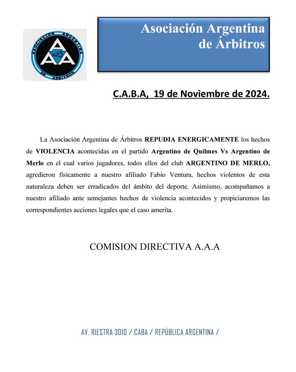 🔵 COMUNICADO OFICIAL