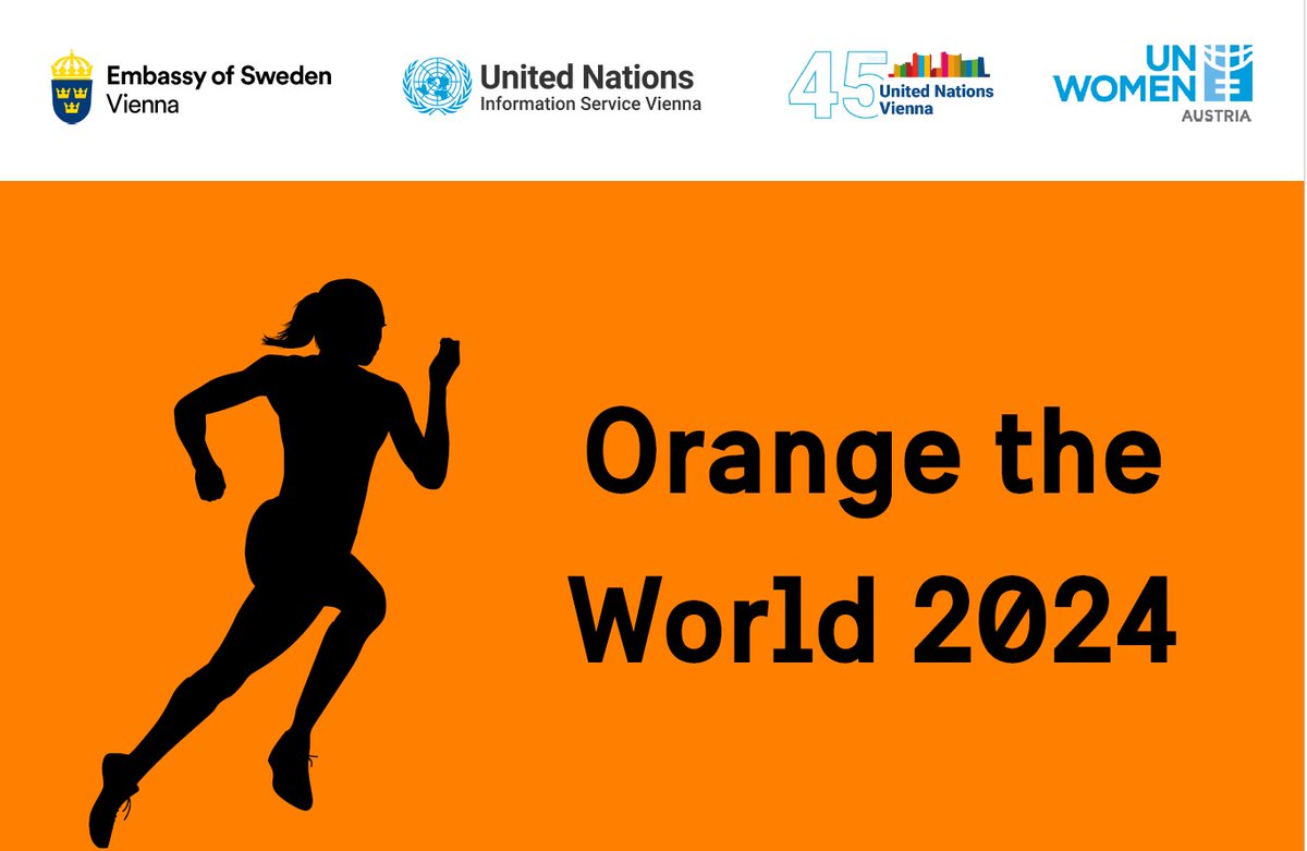 Join us for #16DaysofActivism and a discussion on preventing gender-based violence at #UNVienna on 25 Nov. followed by a 6km #OrangeRun 2024 through the heart of #Vienna, in partnership with <a href="/SwedeninAT/">Ambassador Annika Ben David</a>, <a href="/SwedenUN_Vienna/">SwedenUN Vienna 🇸🇪</a> and <a href="/unwomenaustria/">UN Women Austria</a>.

More info: twtr.to/CruXi