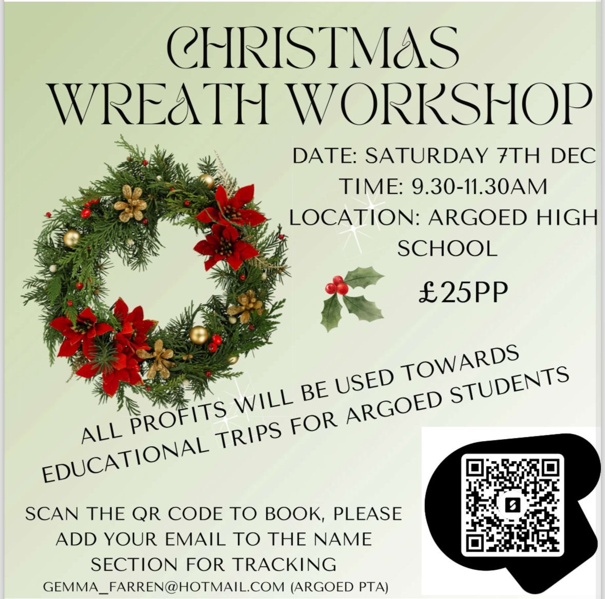 Due to popular demand, we have been able to organise another wreath making event for Saturday 7th December! Use the following link to book your place! pay.sumup.com/b2c/QD5M81S1