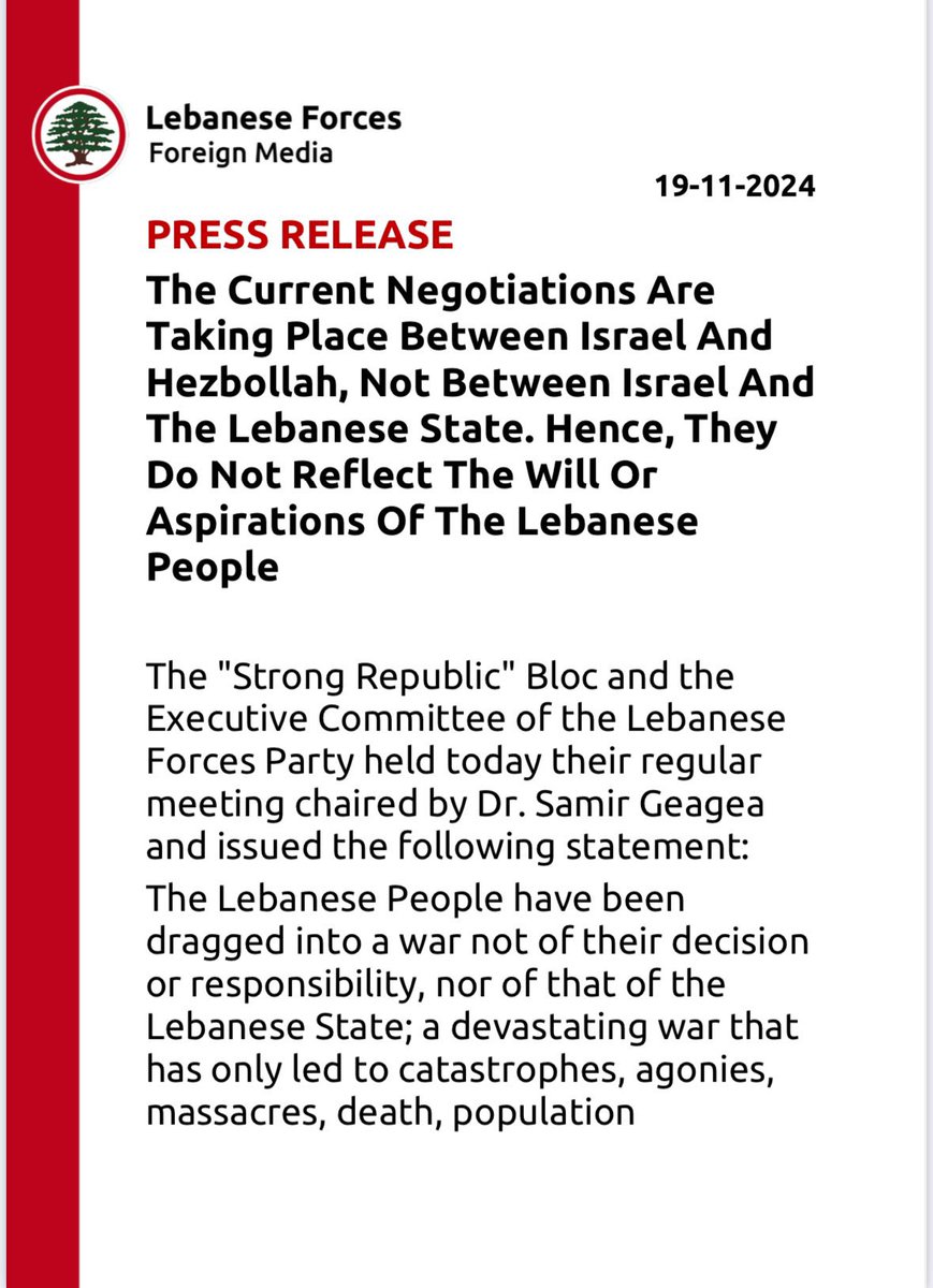 jhajjmoussa's tweet photo. The absolute priority for the Lebanese people is to end this war and restore security and stability, ensuring that the current one will be the last.  

#LebaneseForcesParty #StrongRepublic #Lebanon #UNSCR1701 #UNSCR1680 #UNSCR1559 https://t.co/zYw8PcSDPC