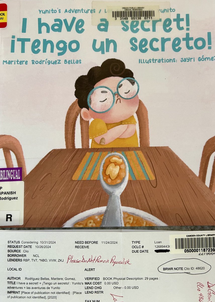 angeladegroot8's tweet image. My inter-library loan came in - all the way from Omaha, Nebraska! That’s one of the many reasons why I ❤️libraries.
#picturebooks #esl #eslteacher #eslteachers #spanishlanguagelearning