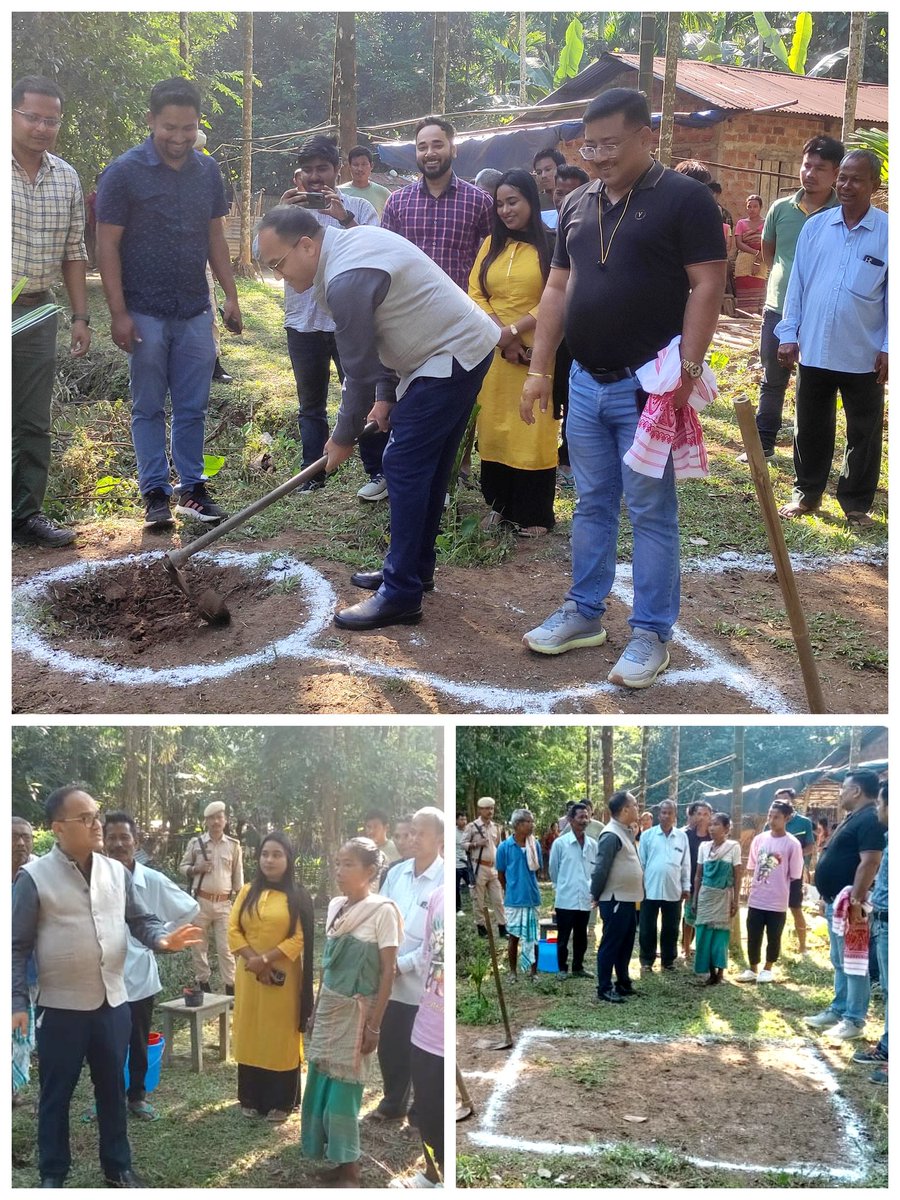 আজি জিলা আয়ুক্ত খনীন্দ্ৰ চৌধুৰীয়ে "বিশ্ব শৌচাগাৰ দিৱস" উপলক্ষে  হিতাধিকাৰীয়ে লাভ কৰা শৌচাগাৰৰ গাত ( Pit) খান্দি "আমাৰ শৌচাগাৰ , আমাৰ সন্মান " অভিযানৰ আৰম্ভণি কৰে।