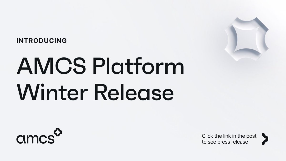 Today we announce the launch of the AMCS Platform Winter 2024 update. Learn more about the latest release - okt.to/OqS6e8

#AMCS #WasteManagement #Innovation #PerformanceSustainability #circulareconomy