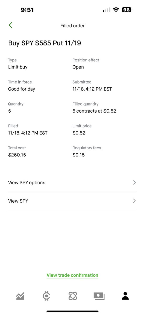 TrueKenobi's tweet image. Swings from yesterday paid off to gamble. Sold first thing for a huge profit to the small account challenge.  #spyoptions
$SPY
#OptionsTrading #daytrading