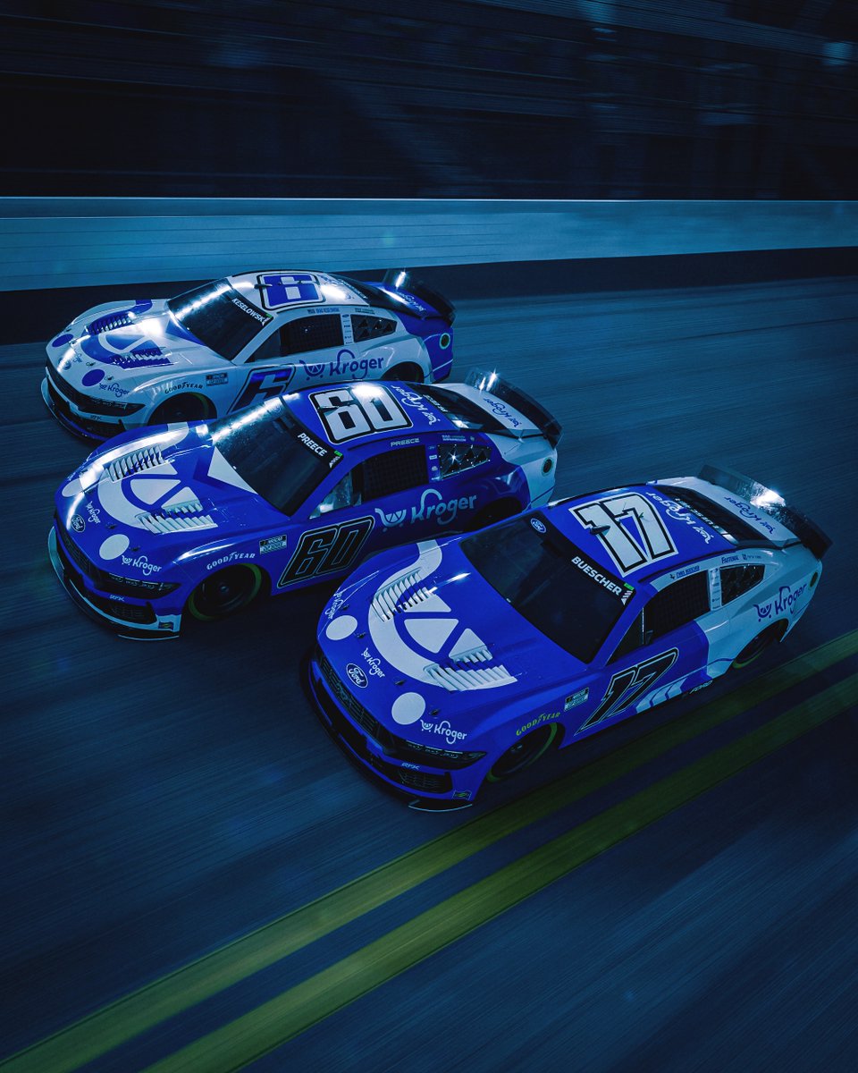 A_S12's tweet photo. ⚡️@Kroger today is announcing that it will move its NASCAR sponsorship to @RFKracing starting in 2025, when the team co-owned by Fenway Sports Group will expand to three cars.

🔲 Ryan Preece will join RFK and drive the No. 60 Ford Mustang. https://t.co/a1D3uf1xTI