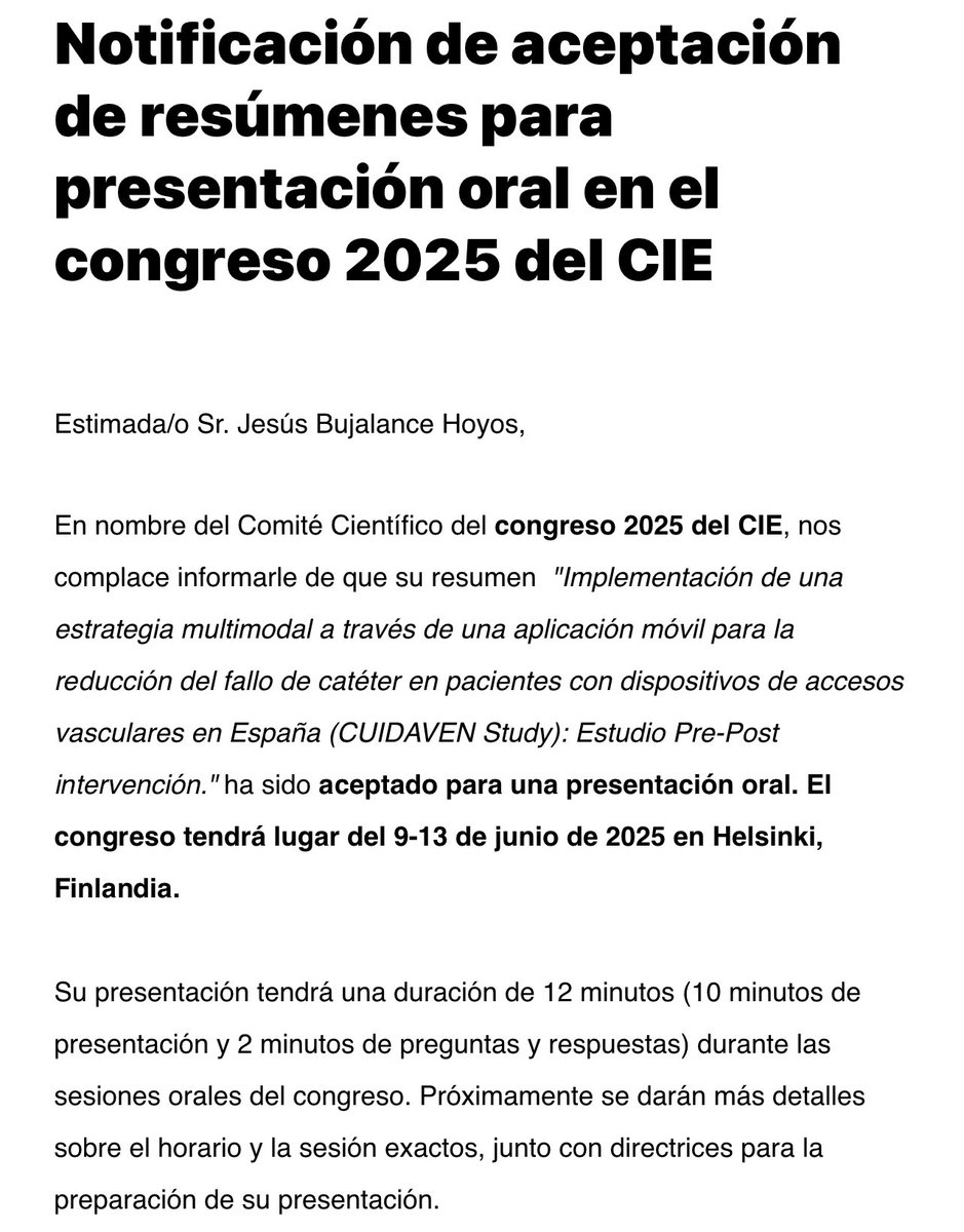 👏👏Nos vemos en #Helsinki 🇫🇮 presentando los resultados de #Cuidaven a nivel mundial. 😍😍

Muchas ganas de ver a mis amigos de <a href="/RNAO/">RNAO</a> 

<a href="/HRegionalMalaga/">Hospital Regional Universitario Málaga</a> 
<a href="/Investenisciii/">Investén-isciii</a> <a href="/PiCuida/">PiCuida</a> <a href="/CGEnfermeria/">Consejo General de Enfermería</a> <a href="/ColEnferMalaga/">Col.EnfermeriaMalaga</a> <a href="/saludand/">Consejería de Sanidad, Presidencia y Emergencias</a> @asenhoa