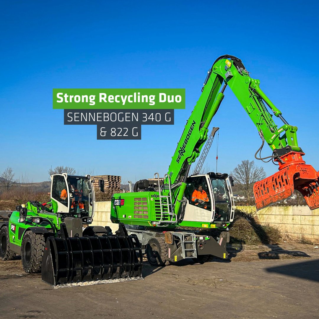 SENNEBOGEN_mk's tweet photo. New #SENNEBOGEN machines join Rotenburg waste collection association's fleet: 340 G #telehandler and 822 G #materialhandler for sorting & loading #waste into trucks.
The company awaits synergy effects in the future. β
π‘Jobsite report: β‘οΈ https://t.co/2hNVOOeQxc
#MOVEBIGTHINGS https://t.co/BJ4erC4Wbw