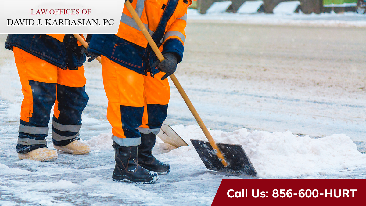 Commercial property owners do not have to remove accumulated snow or ice while it’s still falling but must take reasonable steps after a storm is over to minimize the risk of a #slipandfall. Call #attorney David Karbasian at 856-600-HURT to learn more after an injury.