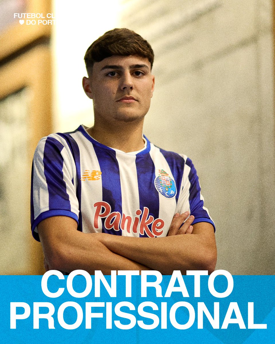 FCPorto's tweet photo. 💙 FC Porto e Gonçalo Oliveira  renovam contrato ✍
⚽ Médio defensivo 🔵 16 anos 
ℹ Médio assinou o primeiro contrato profissional 

#FCPortoSub17 https://t.co/Xcz6gNeDg3
