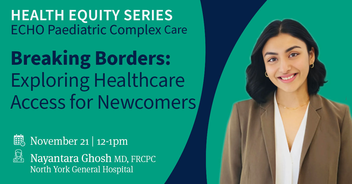 Paediatric Project ECHO (@echopaeds) on Twitter photo #PrimaryCare providers, join Dr. Nayantara Ghosh, GP & community hospitalist <a href="/NYGH_News/">North York General</a> for our peds #ComplexCare "Health Equity Series" session:
"Breaking Borders: Exploring Healthcare Access for Newcomers"
🗓️Nov. 21 | 12-1pm
Register⤵️
echo.zoom.us/meeting/regist…
#CMEcredits #PrimaryCare providers, join Dr. Nayantara Ghosh, GP & community hospitalist <a href="/NYGH_News/">North York General</a> for our peds #ComplexCare "Health Equity Series" session:
"Breaking Borders: Exploring Healthcare Access for Newcomers"
🗓️Nov. 21 | 12-1pm
Register⤵️
echo.zoom.us/meeting/regist…
#CMEcredits