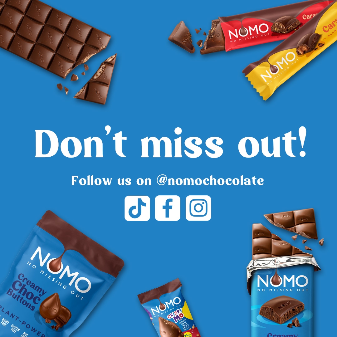 Love NOMO? 🍫 We’ll no longer be on X, so stay in the know by following us on Instagram, Facebook, and TikTok for all the latest delicious updates! 💙​

#NOMOchocolate #madeforsharing #chocolateforeveryone
