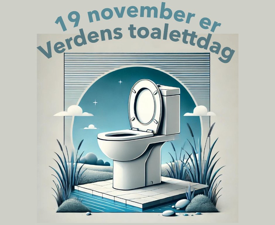 19. november marketer vi verdens toalettdag! 🚽
Hvor vi setter fokus på at 3,5 milliarder mennesker, ifølge WHO fortsatt lever uten trygge sanitære forhold.
