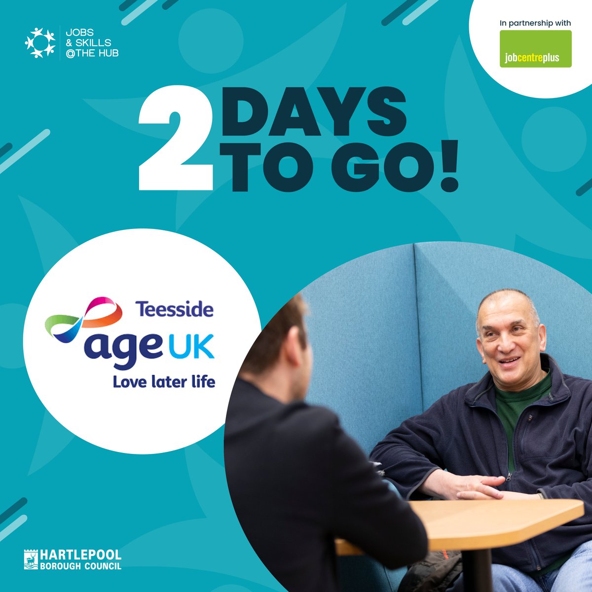 HartlepoolJS's tweet image. ‼️Only 2 days to go until the Work, Wealth and Wellbeing Jobs Fair‼️

Chat with some amazing organisations like @AgeUKTside!🤝

⏰ Wednesday 27 November 10:00AM - 12:00PM
📍 Community Hub Central, York Road, TS26 9DE
🎟️ Free entry – No booking required!

See you there!👋
@age_uk