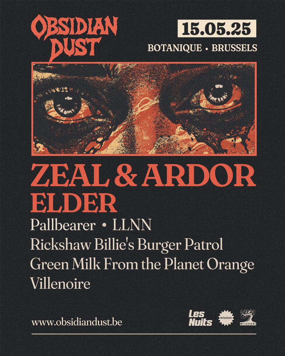 In May 2025 we’ll return to Europe and the stacked inaugural edition of Obsidian Dust in Brussels at <a href="/Botanique/">Botanique</a>. We’re especially stoked to share the bill once more with our old friends in <a href="/beholdtheelder/">ELDER</a>.  Tickets are on sale now.
