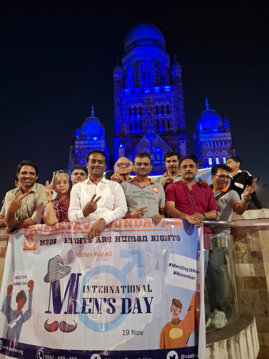 Vaastav Foundation (@vaastavngo) on Twitter photo Excellent job by warriors from <a href="/vaastavngo/">Vaastav Foundation</a>
#CSTinBlue once again
#HappyMensDay
#InternationalMensDay2024
#MensDay2024
Thank you <a href="/Central_Railway/">Central Railway</a>
Men's rights are human rights Excellent job by warriors from <a href="/vaastavngo/">Vaastav Foundation</a>
#CSTinBlue once again
#HappyMensDay
#InternationalMensDay2024
#MensDay2024
Thank you <a href="/Central_Railway/">Central Railway</a>
Men's rights are human rights