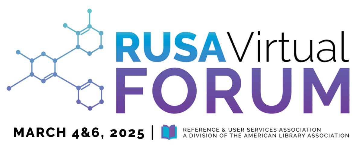 Registration for the 2025 RUSA Virtual Forum is now open!! This year's theme - Meeting Users' Needs (EDIA) will offer an economical virtual venue to learn about reference and user services. Save $20 with the early bird code RUSAVF25 ala.org/rusa/rusa-virt…