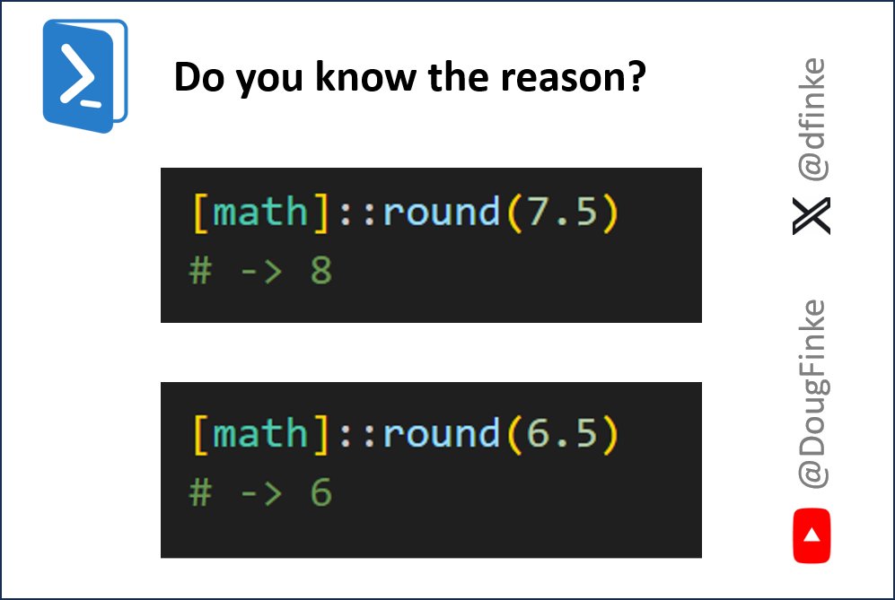 dfinke's tweet image. Do you know the reason?

#powershell #powershellquiz #developer #scripter
