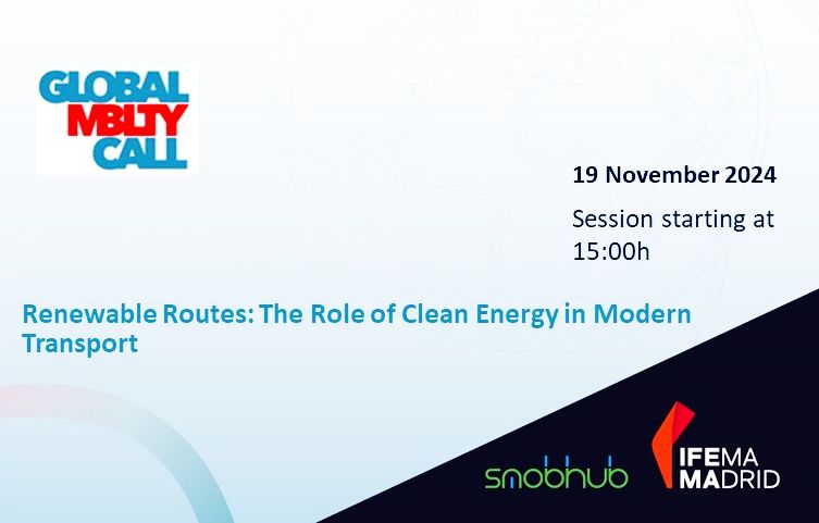 Transport and Energy Nexus at #GlobalMobilityCall2024🌱

Join the session "Renewable Routes: The Role of Clean Energy in Modern Transport" as experts delve into how renewable energy can drive sustainable transport solutions.

Streaming now in Youtube ➡️ @globalmobilitycall