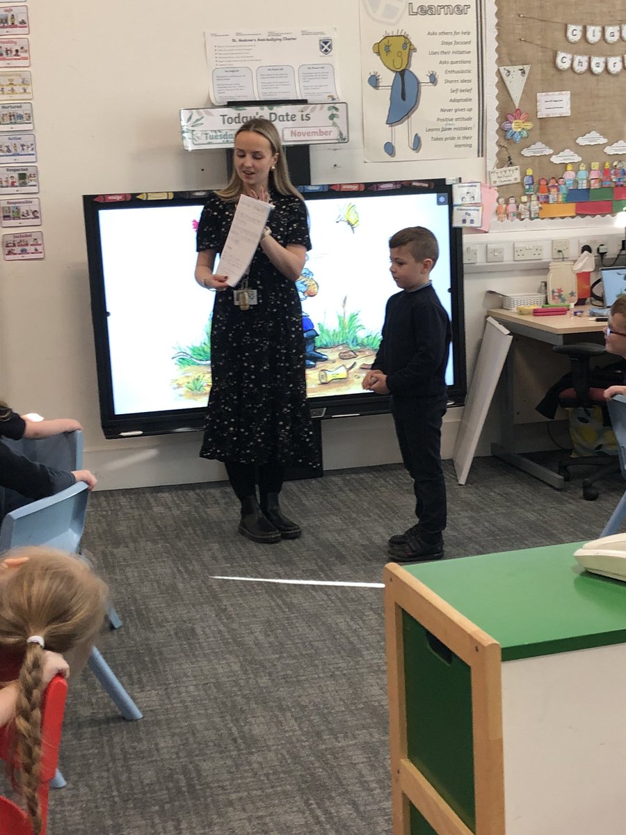 I couldn’t be more proud of C sharing his learning with staff and peers today. Super proud moment for him and his determination to succeed in writing ✍️⭐️👏