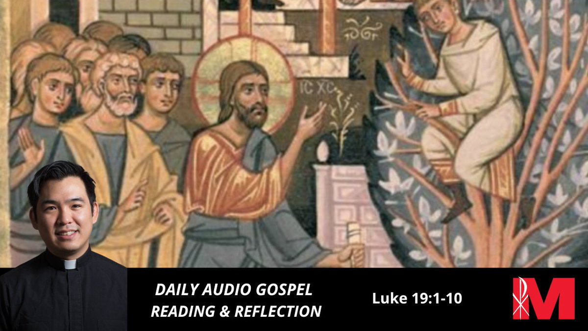 MaryknollFrsBrs's tweet photo. When he reached the place, Jesus looked up and said,
“Zacchaeus, come down quickly,
for today I must stay at your house.”... 

Lk 19:1-10  ➡️  https://t.co/RwawThOWa0

 #CatholicPodcast #FaithfulReflection #GodsMercy #WelcomingSinners #JesusMessage #TransformationThroughGrace https://t.co/PRbMMImkRu