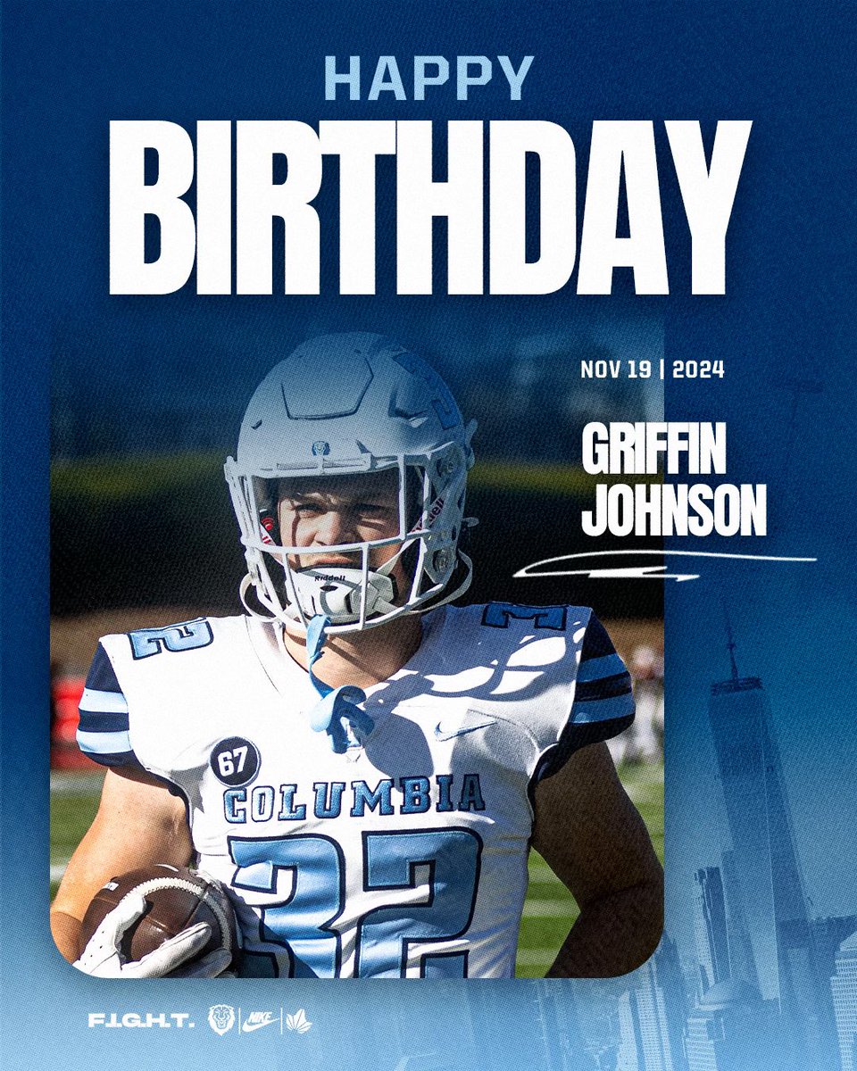 Help us wish Griffin Johnson happy birthday! 

F.I.G.H.T. 

#RoarLionRoar 🦁  //  #OnlyHere 🗽