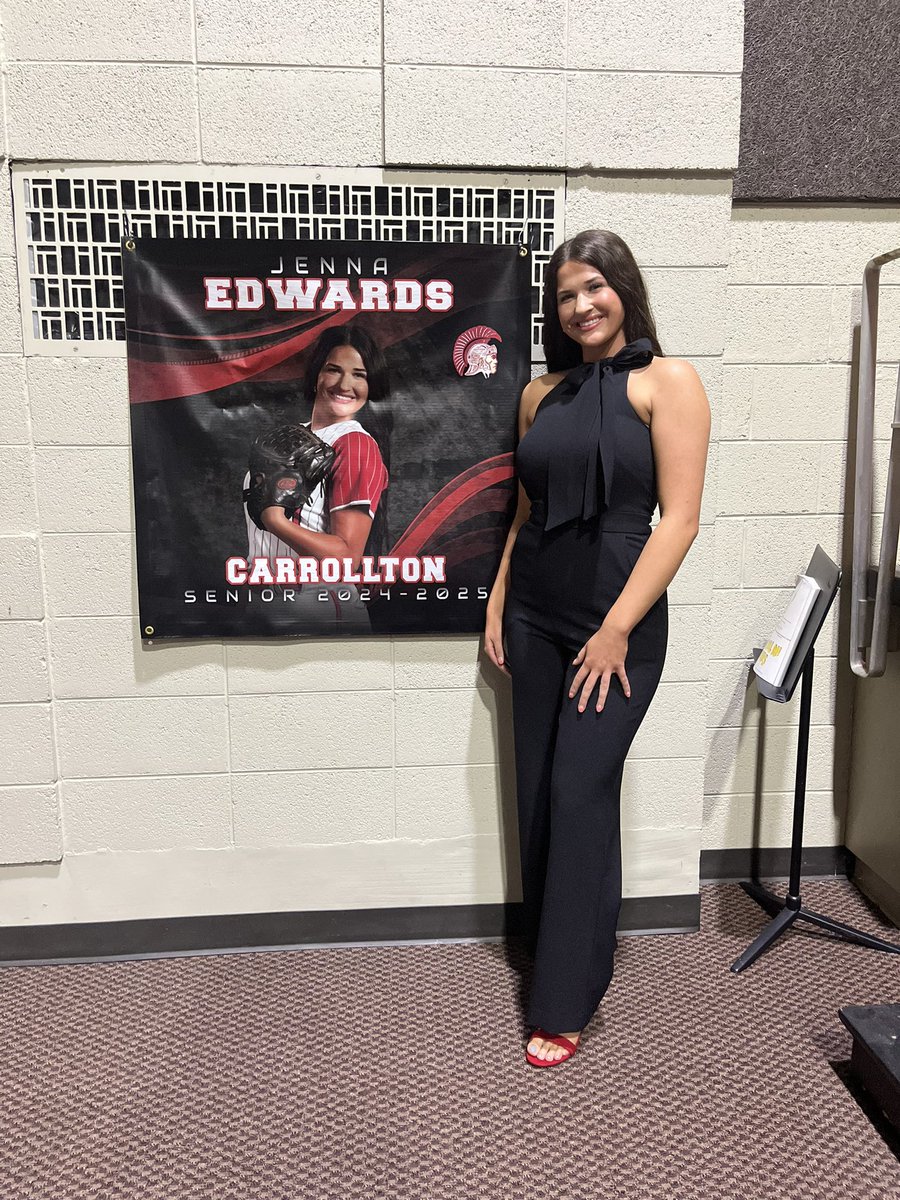 Jenna Edwards (@jedwards2025) on Twitter photo Finished my high school career with my senior softball banquet last night! I had a great season with 215 K’s, 0.711 ERA, and a 0.664 WHIP on the mound & 0.602 AVG, 1.125 SLG, 8 HR, and 20 2B at the plate! I was recognized as: 
1st Team All State Pitcher
1st Team All Region Finished my high school career with my senior softball banquet last night! I had a great season with 215 K’s, 0.711 ERA, and a 0.664 WHIP on the mound & 0.602 AVG, 1.125 SLG, 8 HR, and 20 2B at the plate! I was recognized as: 
1st Team All State Pitcher
1st Team All Region