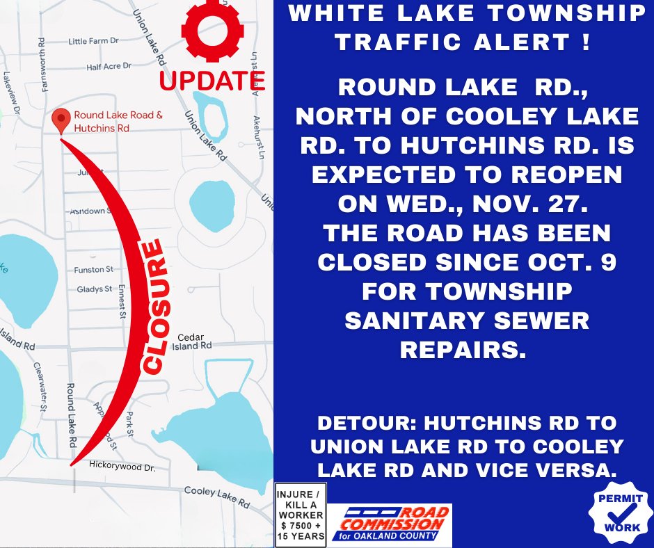 Oakland County Roads, Michigan tweet media