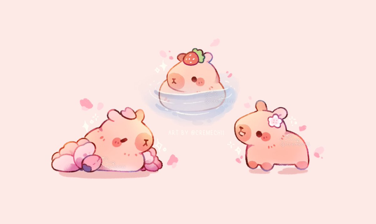 Strawberry Capybaras 🍓