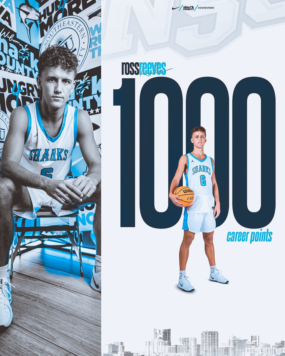 🔥 1️⃣0️⃣0️⃣0️⃣ 🔥

Congrats to Ross Reeves, who recorded his 1,000th collegiate career point on 11/9 in the Sharks win against Montevallo!

#HungryForMore // #SharkCounty
