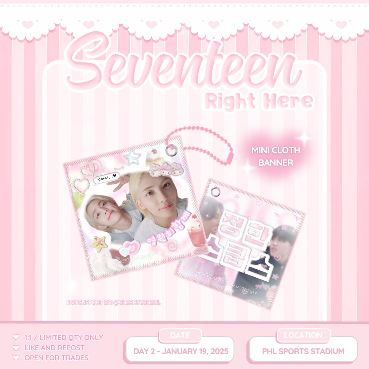 CHERRIEDIN0's tweet photo. 𝜗𝜚˚⋆｡✰ seventeen right here in bulacan ✰｡⋆˚𝜗𝜚

— #JEONGCHEOL fan support 

❀༉ jan 19, 2025 (d2)
❀༉ like &amp; rt
❀༉ see uuu!

#SVT_RIGHT_HERE_IN_BULACAN
#SEVENTEEN_RIGHT_HERE_IN_BULACAN https://t.co/sU9LSUMytJ