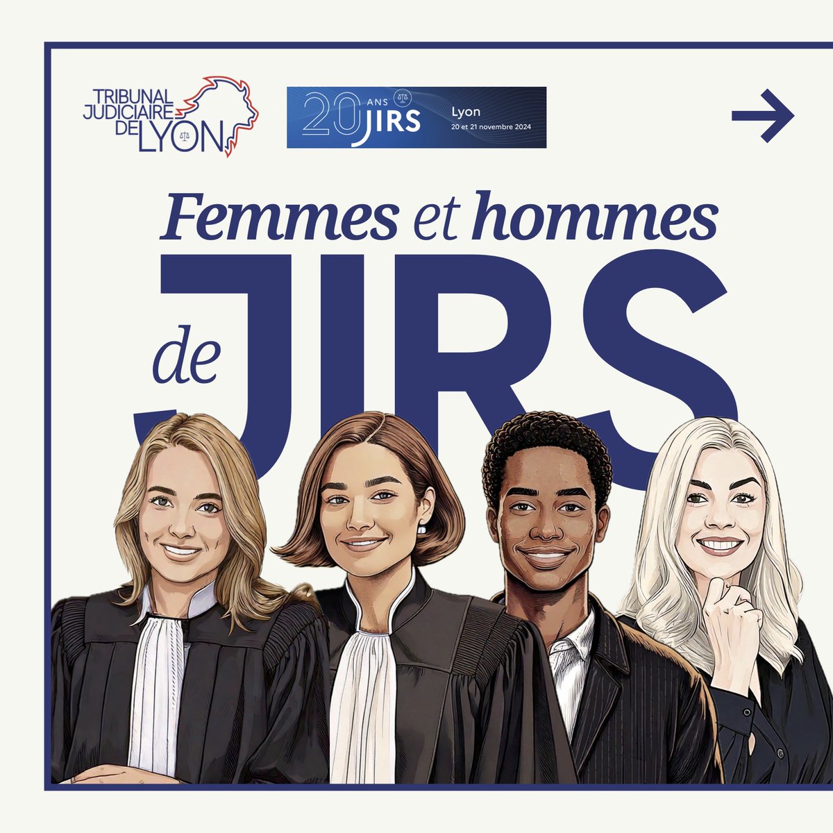 TJLyon's tweet photo. 👩🏻‍⚖️⚖️ Qui sont ces femmes et hommes de justice qui se consacrent à la lutte contre la grande criminalité en 🇫🇷 ?
→ Cette semaine, le @TJLyon met à l’honneur ces magistrats, fonctionnaires et agents contractuels à l’occasion des #20AnsJIRS, célébrés les 20 et 21 novembre à Lyon.