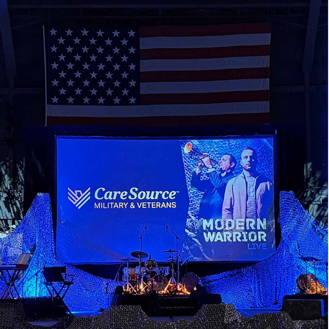Dominick83's tweet photo. Thank you @CareSource Military &amp; Veterans for presenting @ModernWarLIVE at the historic @afmuseum to highlight veteran stories, mental health awareness, and the importance of community support. We appreciate all you do for the well-being of our veteran communities. https://t.co/tb5DKtNtOh