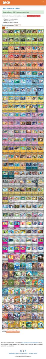 Attention all #PlayPokemon competitors!

- Surging Sparks is now available in our Deck List Creator!

- List submissions for Sacramento Regionals are open. You may submit your list any time between now and the deadline on Saturday at 7:30am PST. Don't forget to verify your