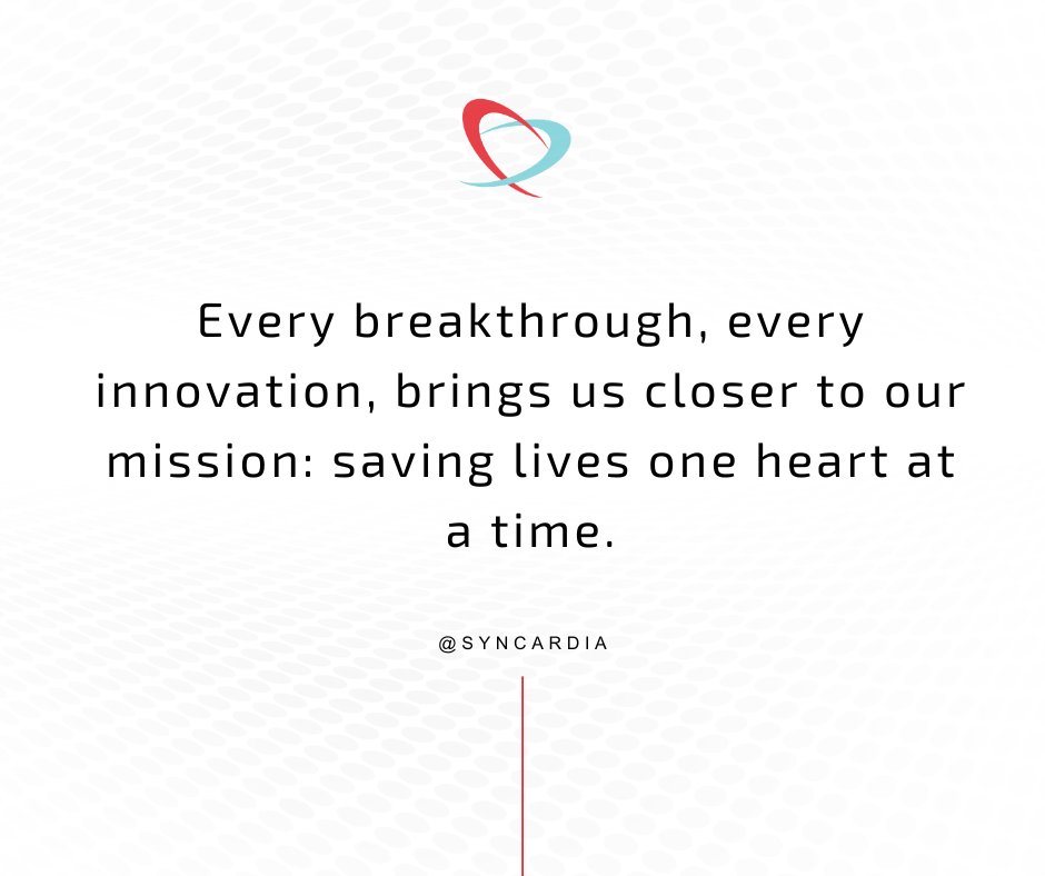 Every breakthrough, every innovation, brings us closer to our mission: saving lives one heart at a time. Together, we are creating a brighter future for those in need. Let’s keep pushing forward with passion and purpose. 

#SynCardia #HeartHealth #MedicalInnovation #SaveLives