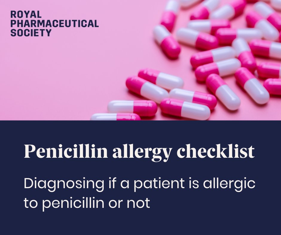 Up to 4M people across the UK may have an incorrect penicillin allergy status record, putting them at increased risk of harm. 

Use our checklist to help identify when a patient is allergic to penicillin. ow.ly/KP8o50Ua55s  

#WAAW #WAAW2024 #AMR #AntimicrobialResistance