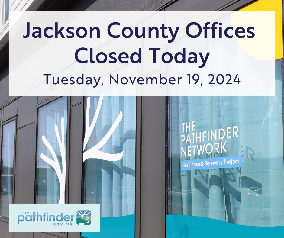The Pathfinder Network’s Jackson County offices are closed today, November 19, for staff training, and reopen tomorrow. Our Marion and Multnomah County offices are open today for our regular hours.