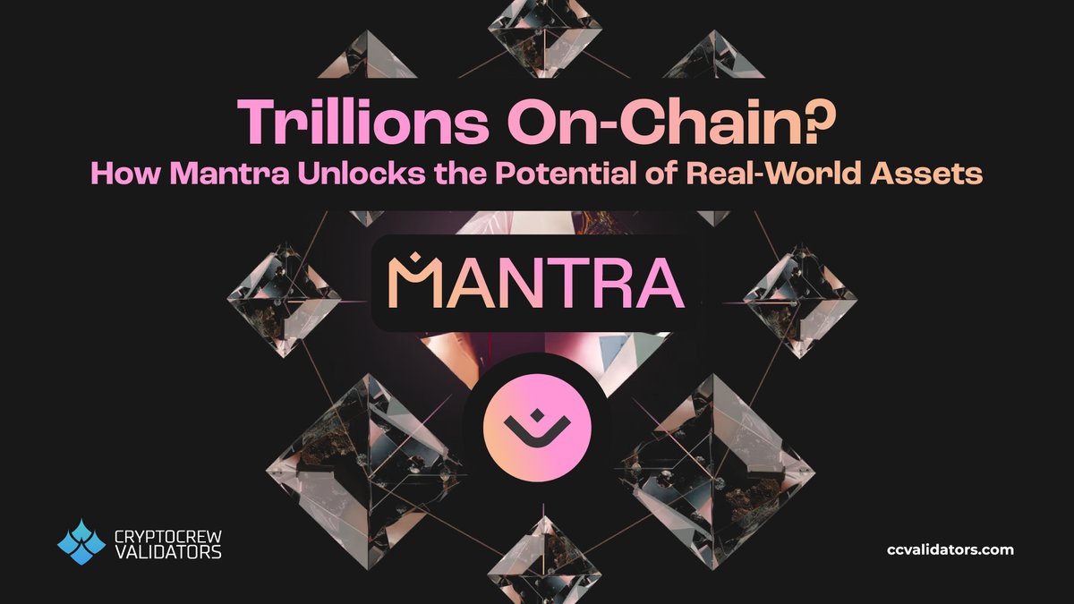 CryptoCrew (@crypto_crew) on Twitter photo The Real World Asset (RWA) market is more than 250 times the size of the entire on-chain economy, and <a href="/MANTRA_Chain/">MANTRA | Tokenizing RWAs</a> is positioned to open up the flood gates.
See how they do it: ccvalidators.com/blog/trillions…
Let's walk through the basics in a short thread 👇 The Real World Asset (RWA) market is more than 250 times the size of the entire on-chain economy, and <a href="/MANTRA_Chain/">MANTRA | Tokenizing RWAs</a> is positioned to open up the flood gates.
See how they do it: ccvalidators.com/blog/trillions…
Let's walk through the basics in a short thread 👇