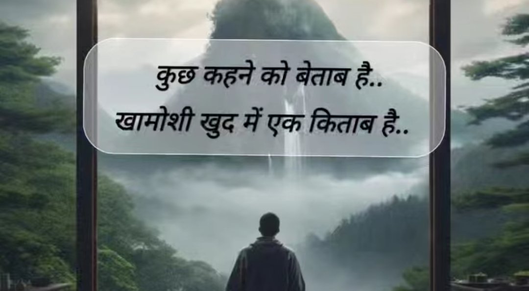 BajpeyeeMadhuri's tweet photo. कुछ कहने को बेताब है
खामोशी खुद में एक किताब है..💯 @BajpeyeeMadhuri
#postoftheday #postdaily #quotesdaily #quotestoliveby #quoteoftheday #quotesaboutlife https://t.co/v98Ieqn0yi