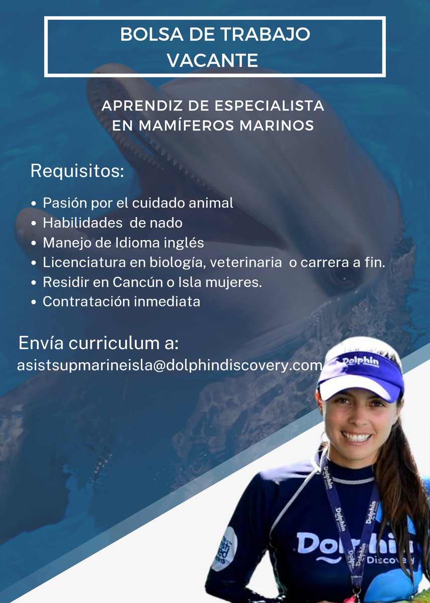 ADEMM_2019's tweet photo. Especialista en el cuidado animal, esta oportunidad es para ti. 
#destacar #seguidores #ademm #vacante #bolsadetrabajo https://t.co/EZ5occkKdU