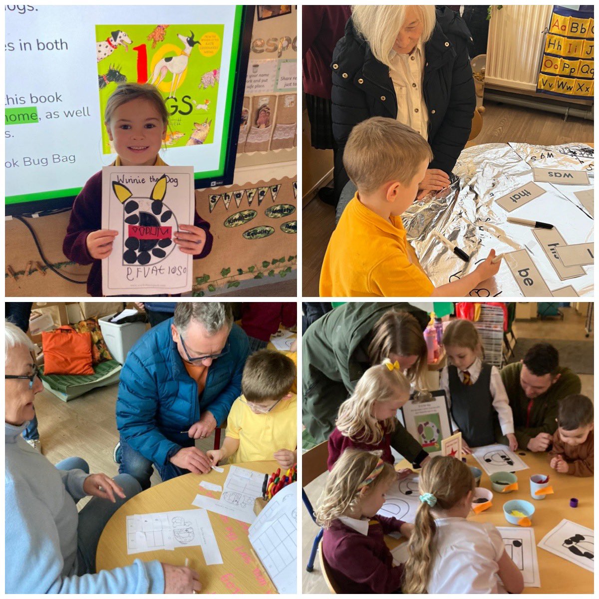 Primary 1 enjoyed celebrating #BookWeekScotland by reading the story ‘10 dogs’ from our new Book Bug bags. We then took part in different dog themed learning activities with our families 📖🐶
