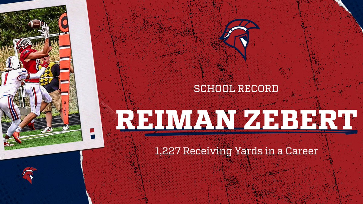 We have a new school record for receiving yards in a career.
Reiman Zebert: 1,227 Yards from 2021-2024
Congratulations, Reiman!