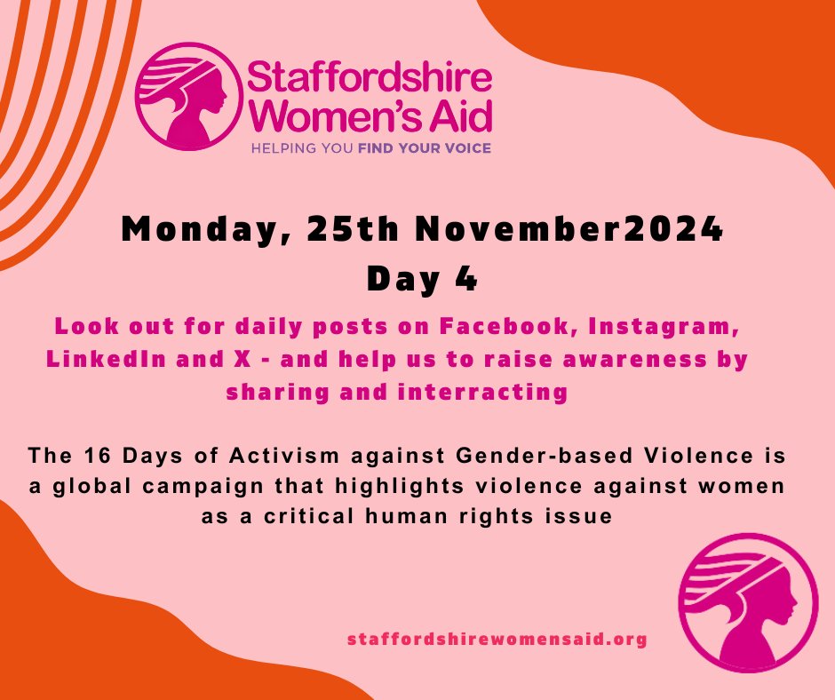 Day 4 of #16DaysofActivism
As a woman, you’re more than twice as likely to be killed by your partner than by smoke or gas:
youtu.be/PlU45t2MA2M
WATCH, SHARE AND HELP RAISE AWARENESS
#SWA #noexcuse
